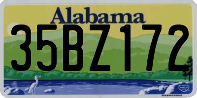 AL license plate 35BZ172