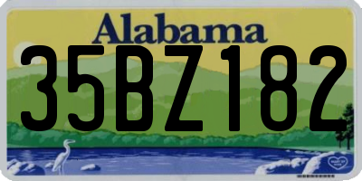 AL license plate 35BZ182