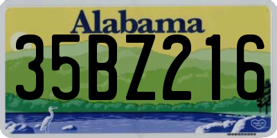 AL license plate 35BZ216