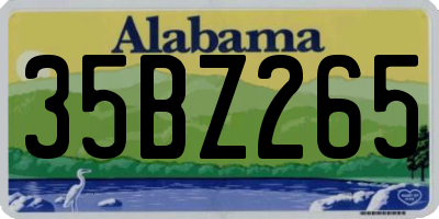 AL license plate 35BZ265