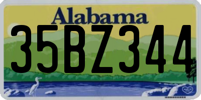AL license plate 35BZ344