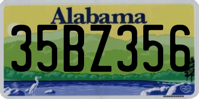 AL license plate 35BZ356