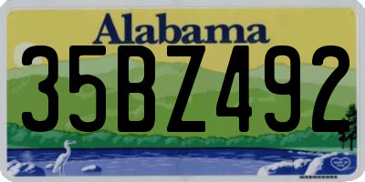 AL license plate 35BZ492