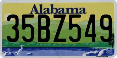AL license plate 35BZ549