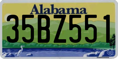 AL license plate 35BZ551