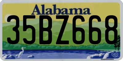 AL license plate 35BZ668