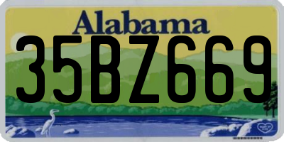 AL license plate 35BZ669