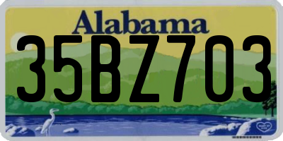 AL license plate 35BZ703