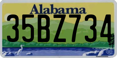 AL license plate 35BZ734