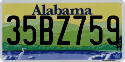 AL license plate 35BZ759