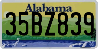 AL license plate 35BZ839