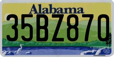 AL license plate 35BZ870