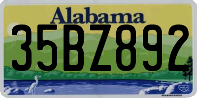 AL license plate 35BZ892