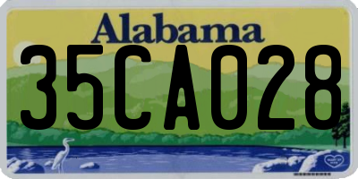 AL license plate 35CA028