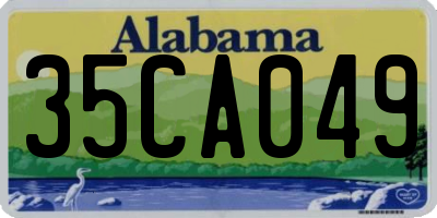 AL license plate 35CA049