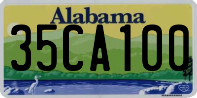 AL license plate 35CA100