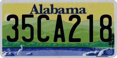 AL license plate 35CA218