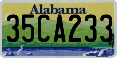 AL license plate 35CA233