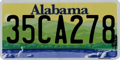 AL license plate 35CA278
