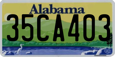 AL license plate 35CA403