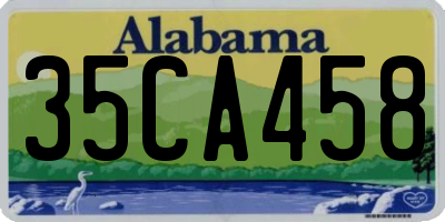 AL license plate 35CA458