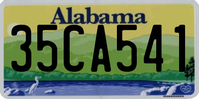 AL license plate 35CA541