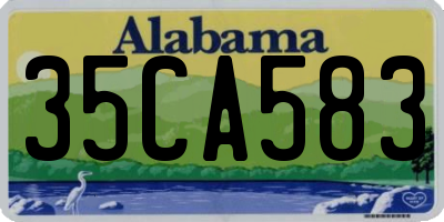 AL license plate 35CA583
