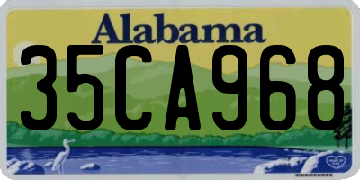 AL license plate 35CA968