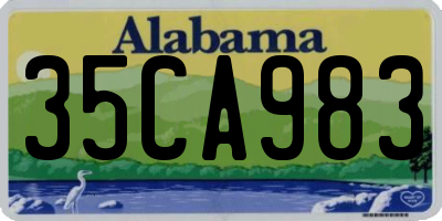AL license plate 35CA983