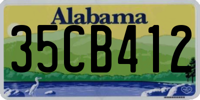 AL license plate 35CB412