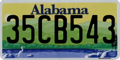 AL license plate 35CB543
