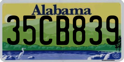AL license plate 35CB839