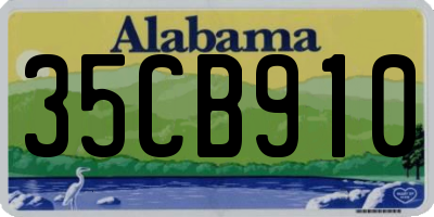 AL license plate 35CB910