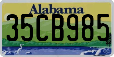 AL license plate 35CB985
