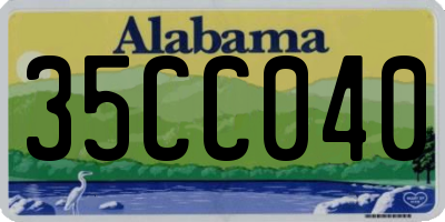 AL license plate 35CC040