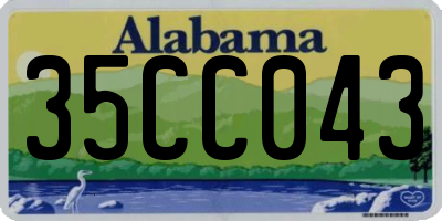 AL license plate 35CC043