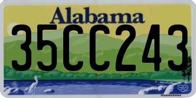 AL license plate 35CC243