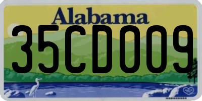 AL license plate 35CD009