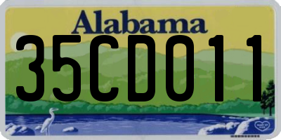AL license plate 35CD011