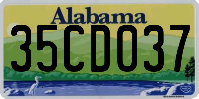 AL license plate 35CD037