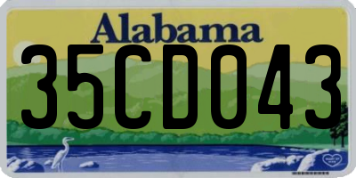 AL license plate 35CD043