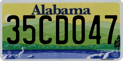 AL license plate 35CD047