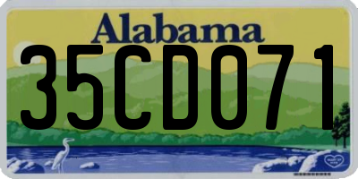 AL license plate 35CD071