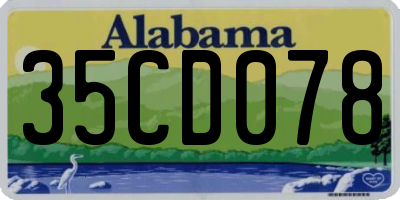 AL license plate 35CD078