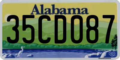 AL license plate 35CD087