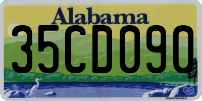 AL license plate 35CD090