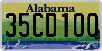 AL license plate 35CD100