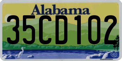 AL license plate 35CD102