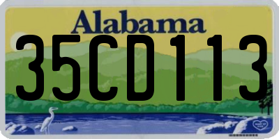 AL license plate 35CD113