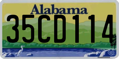AL license plate 35CD114